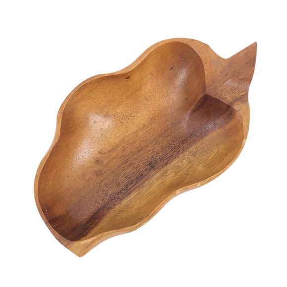 🔴 80s monkeypod pepper shaped wooden bowl 1980s vintage - Picture 2 of 6